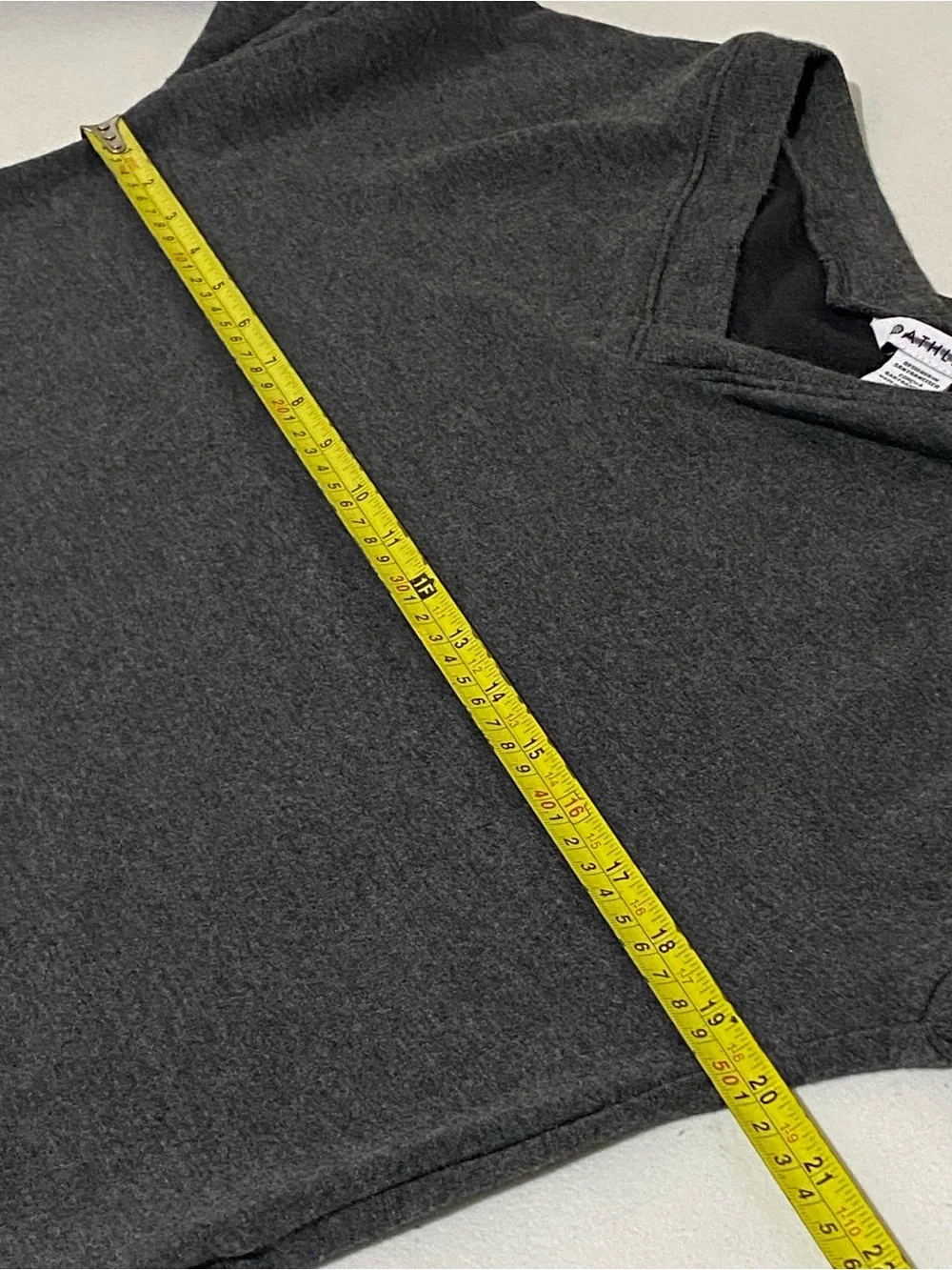 Athleta Charcoal Gray V-Neck Pullover Long Sleeve Sweatshirt Size S